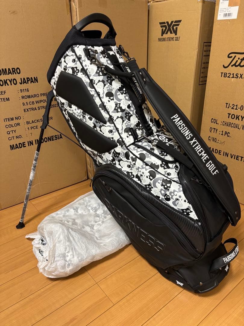 PXG ダークネス スカルカモ ハイブリッドスタンドバッグ 6分割 未使用展示品