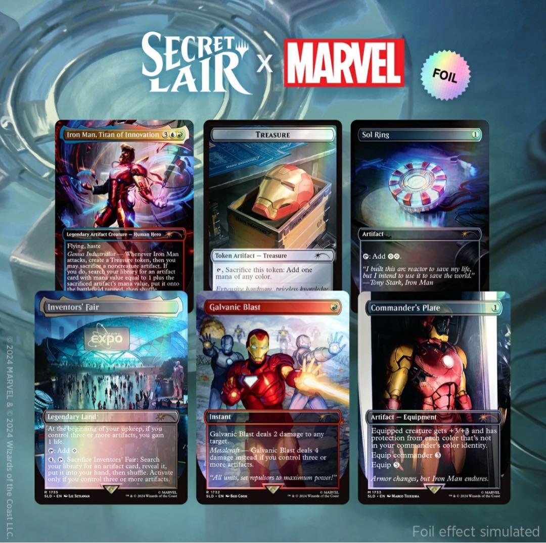 ち*2様 Marvel Iron Man Rainbow Foil