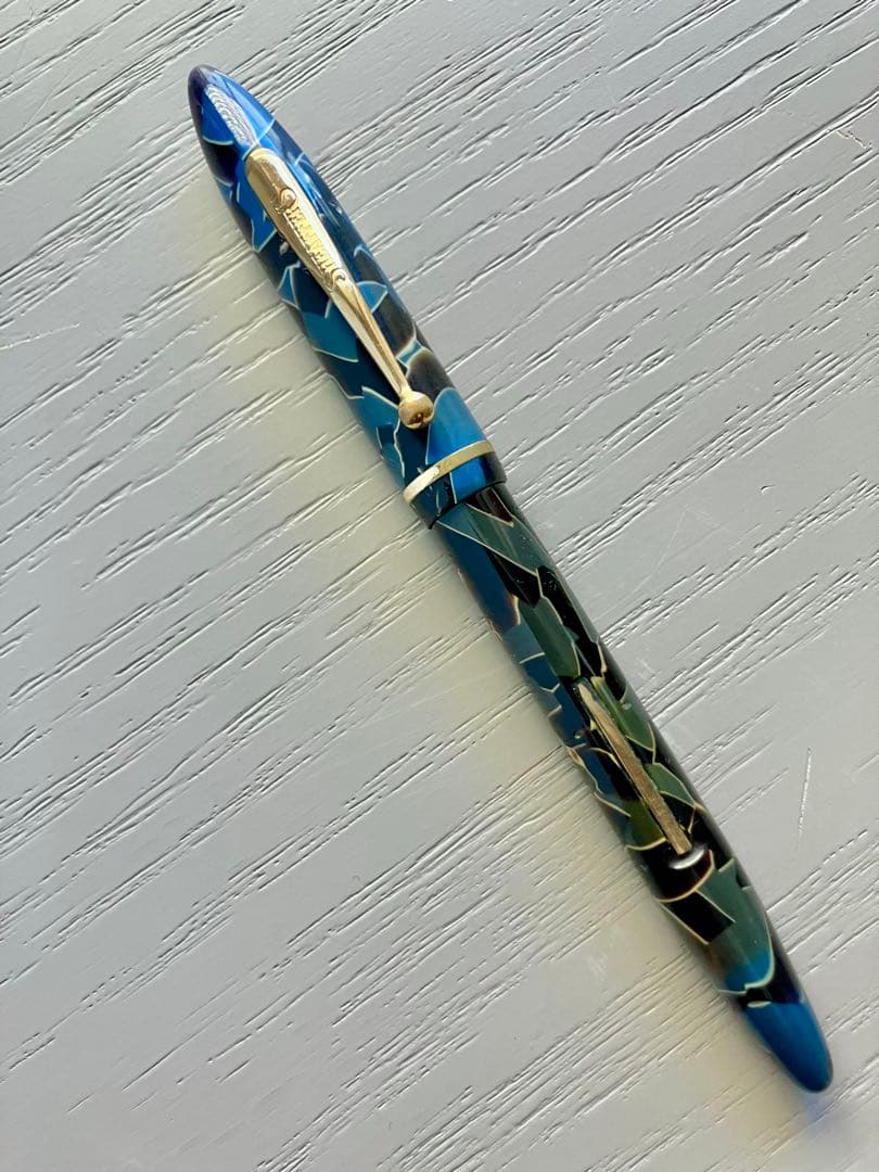 Sheaffer シェーファー 万年筆 バランス マーブル ブルー＆ブラック
