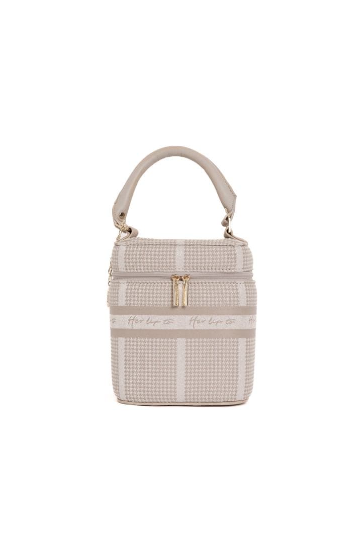 Herlipto Jacquard Vanity Bag ピンク
