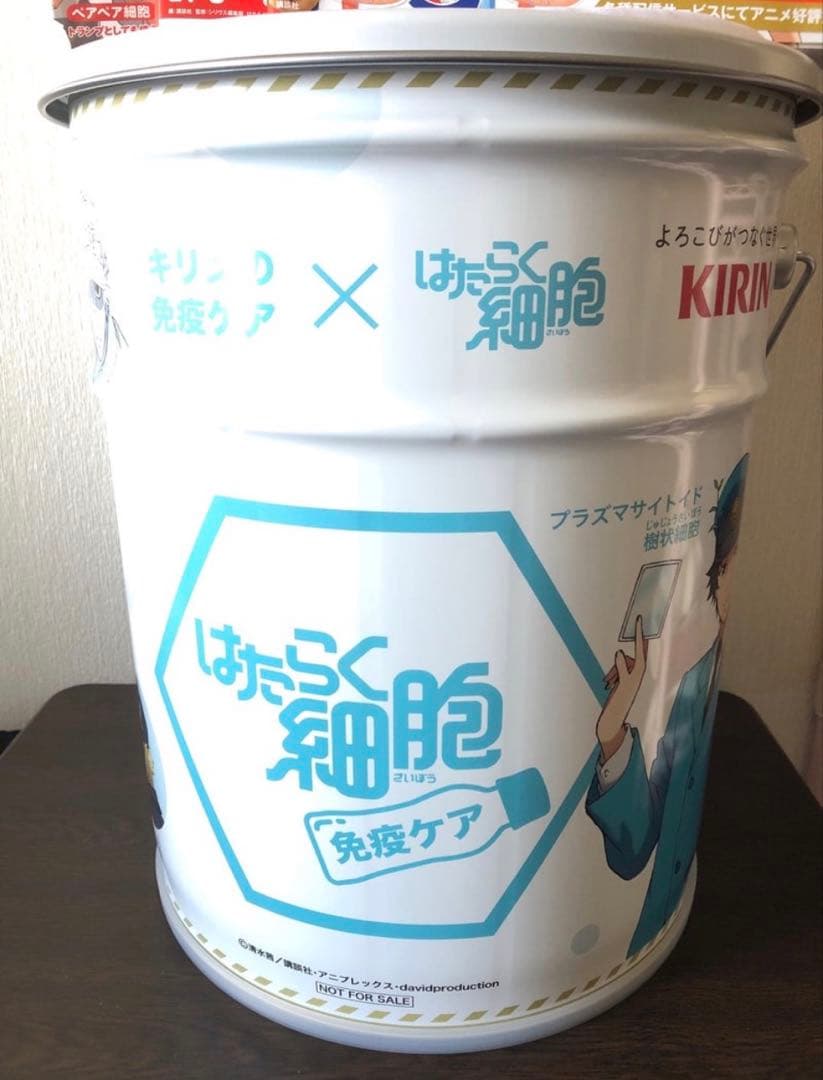 最安値　はたらく細胞　免疫謎解きキャンペーンA賞　オリジナルペール缶