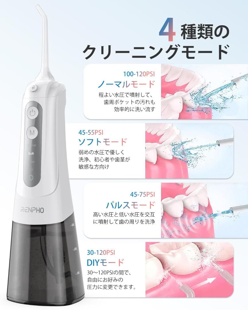 999以上歯垢除去力 口腔洗浄器 クリーニング