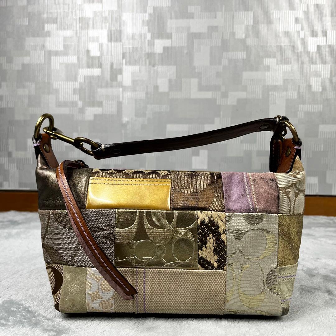 Coach コーチ アクセサリーポーチ バニティ パッチワーク
