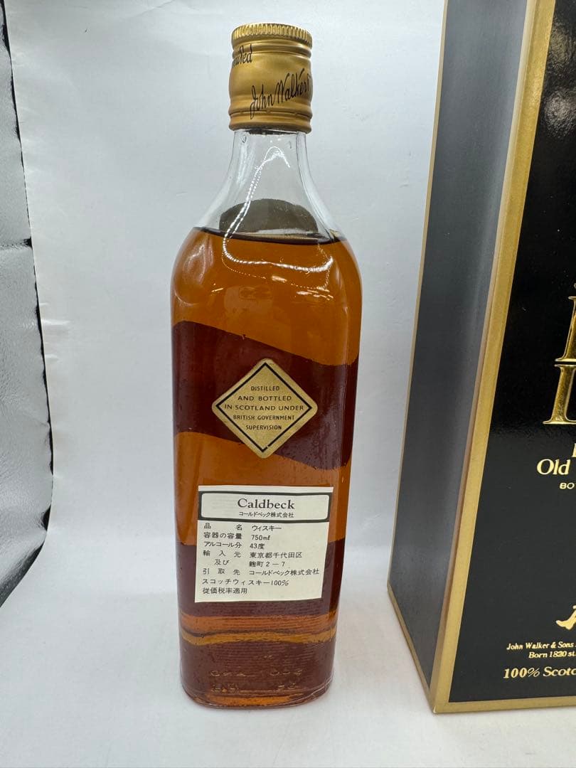 未開栓　古酒　ジョニーウォーカー 黒ラベル 金キャップ　750ml