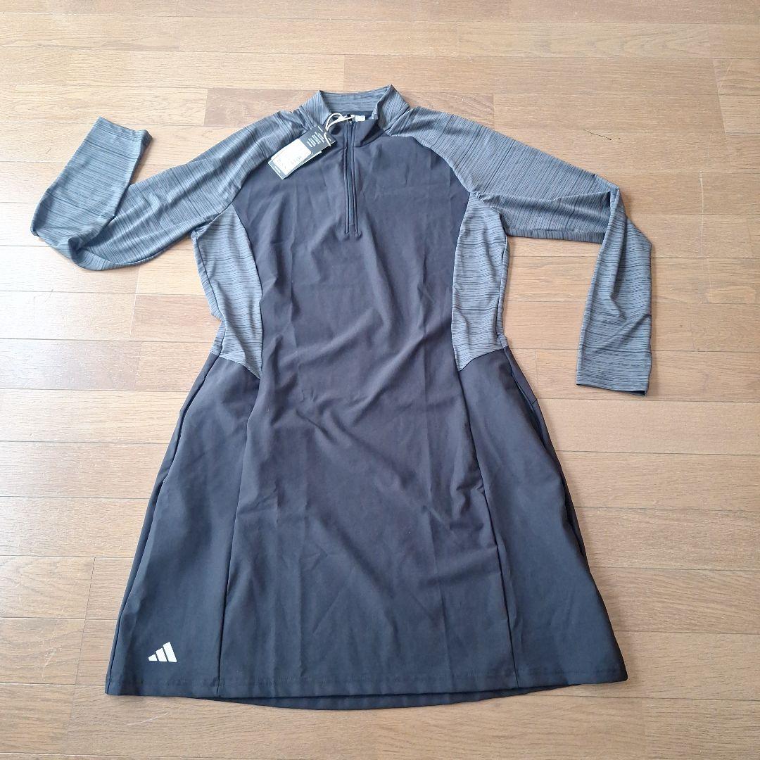 adidas レディース ゴルフ ワンピース 黒/グレー