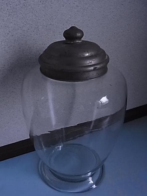 和ガラス　ナツメ型　地球瓶　ガラス瓶　駄菓子屋　菓子瓶　戦前　大正　昭和レトロ