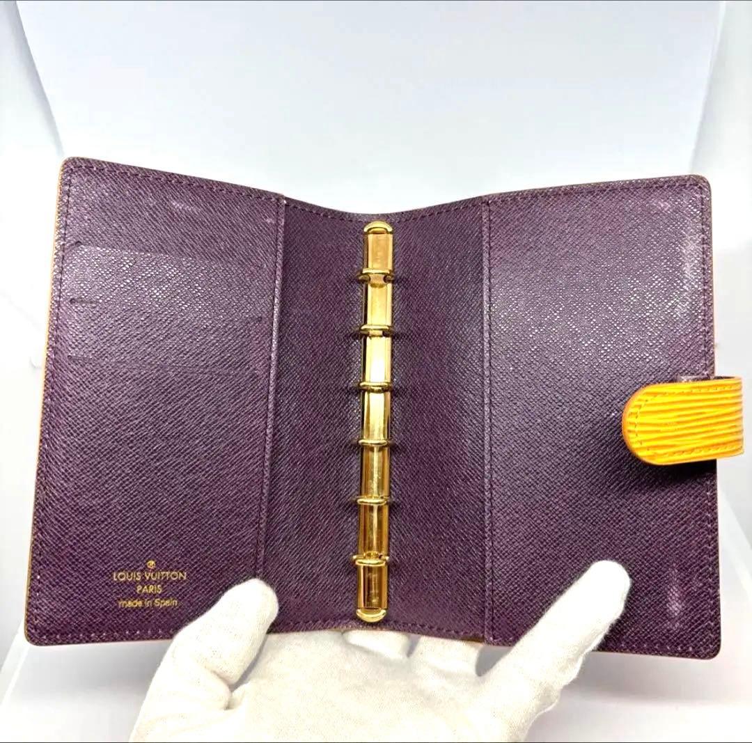 【匿名配送】美品 ルイヴィトン エピ アジェンダPM 6穴式 手帳カバー