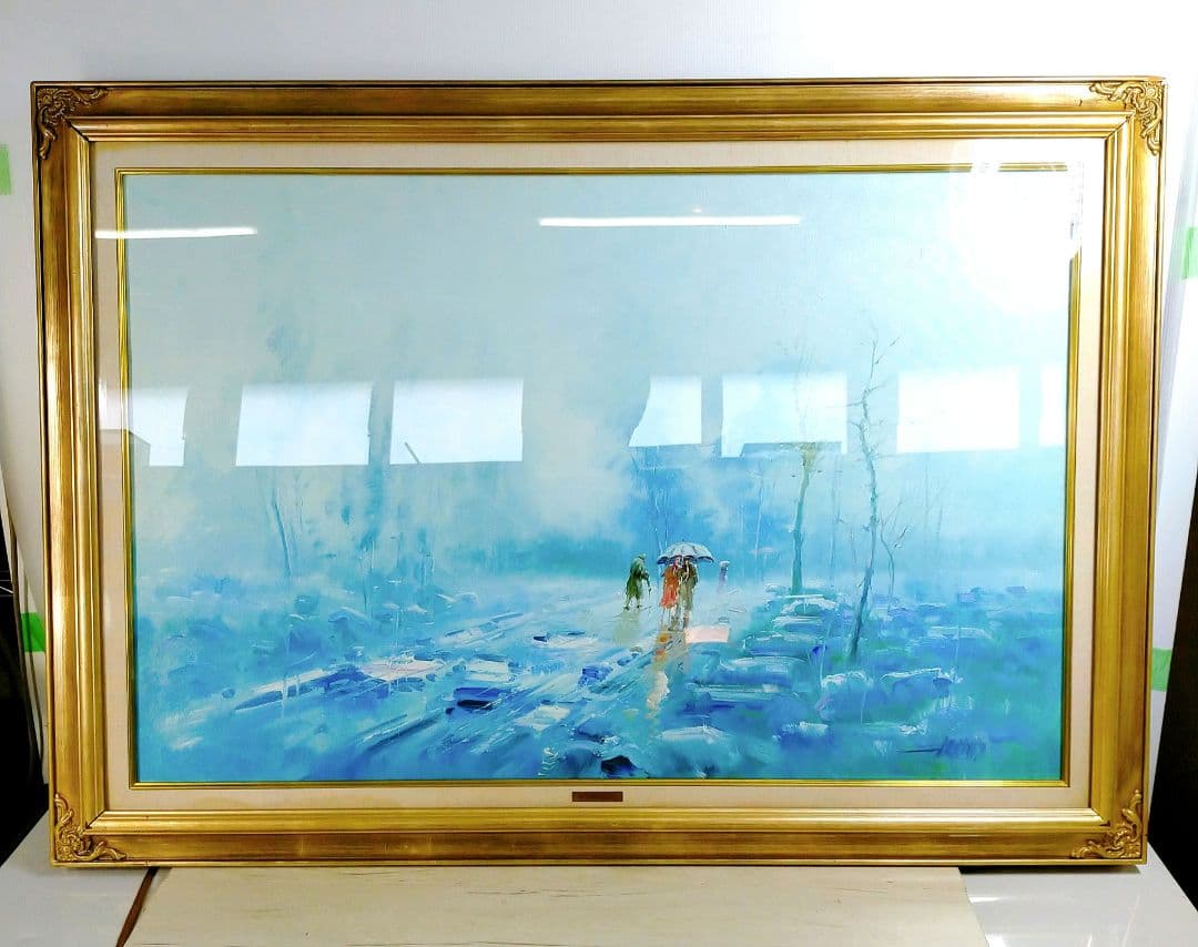 アルフレッド・カンデラ　油絵　スペイン画家　額装　インテリア