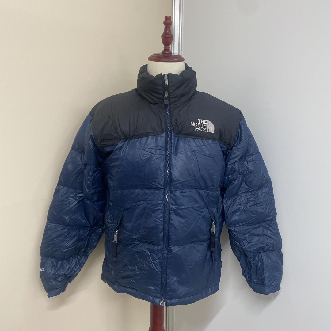 ★The North Face 700 ダウンジャケット ヌプシ M黒紺 E3★