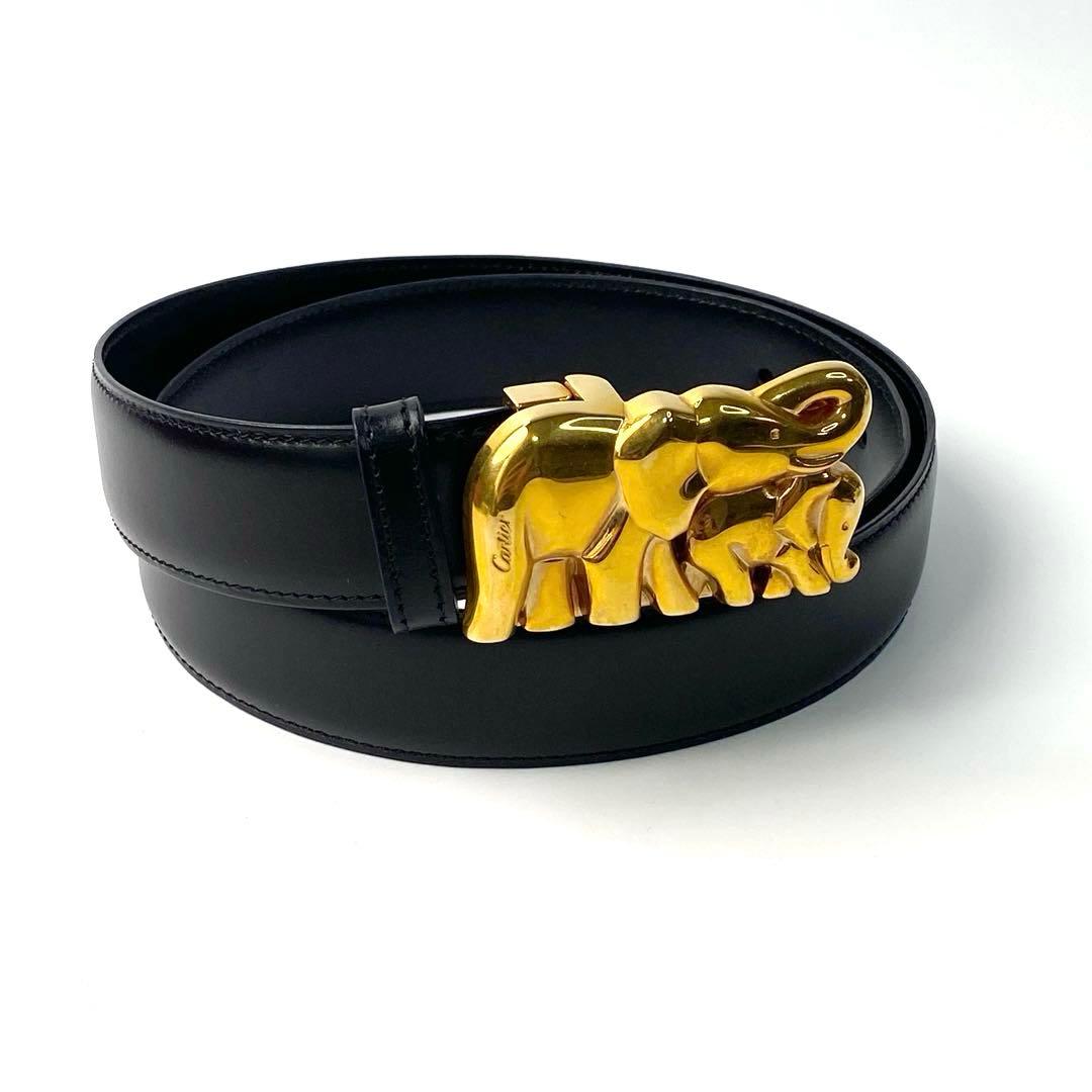 [入手困難] カルティエ Cartier ベルト エレファント 象 ゴールド.