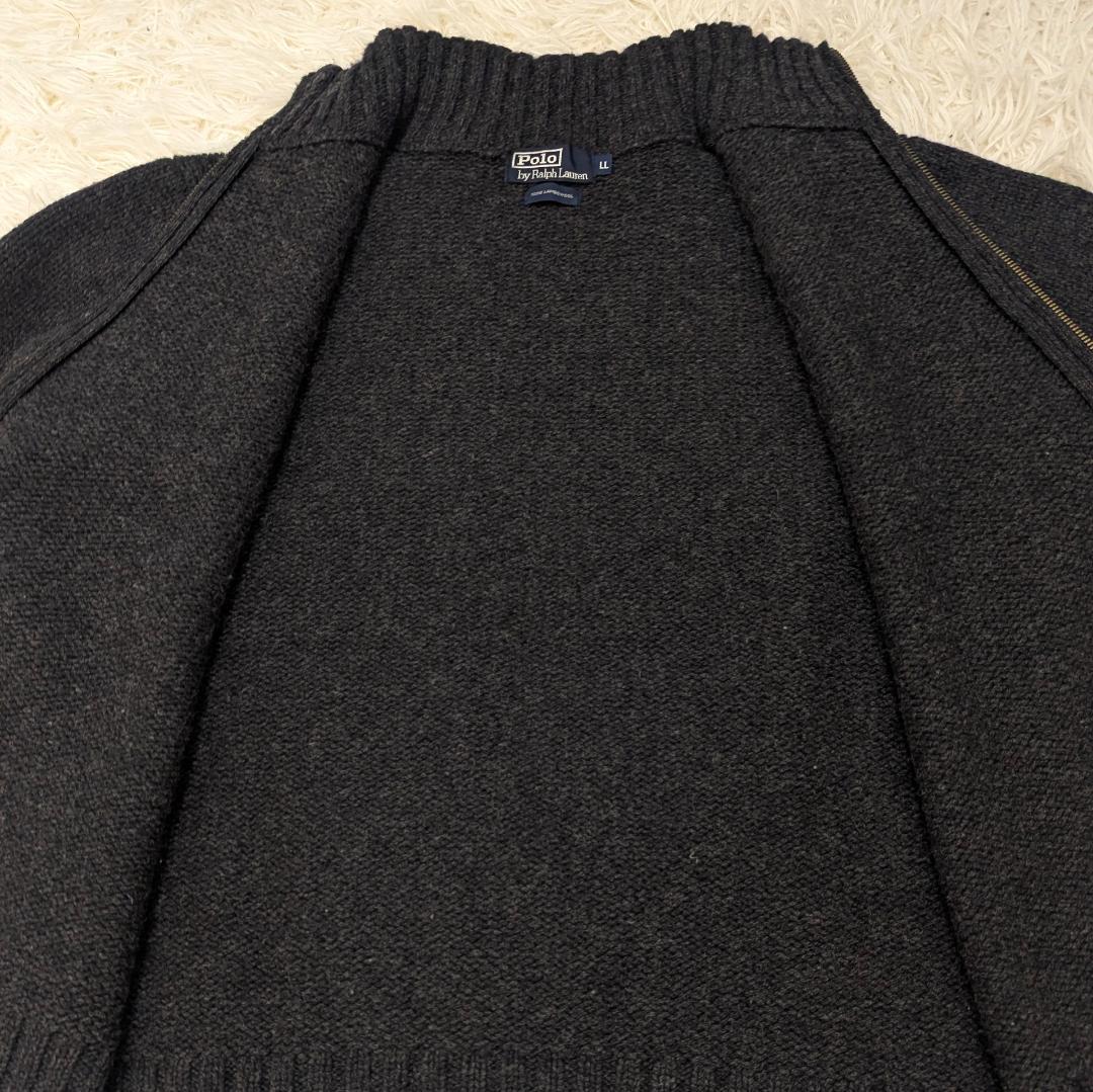 ✨美品✨Polo by Ralph Lauren✨ ジップアップ　ニット　LL