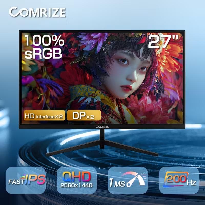 【のーに】COMRIZE 27インチゲーミングモニター 2560x1440