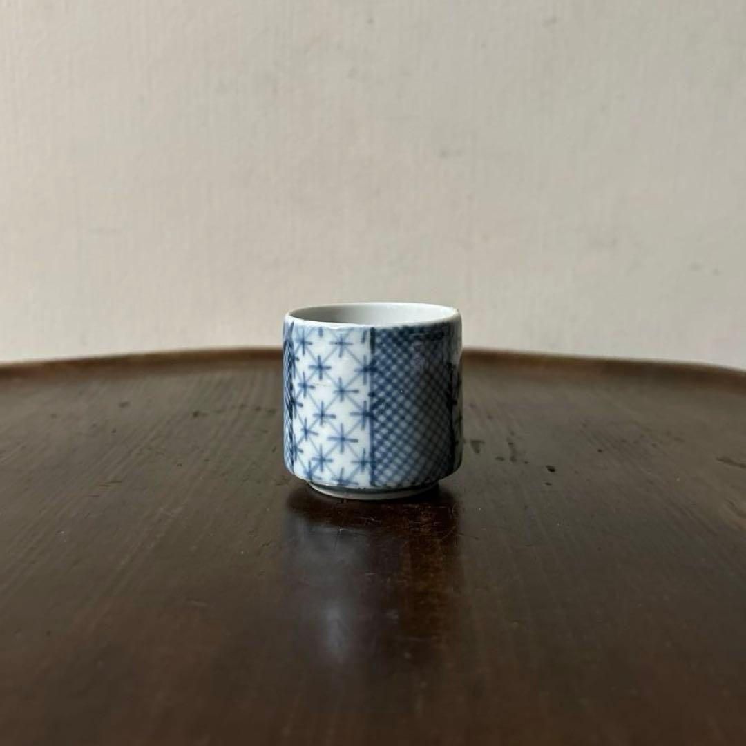 古伊万里筒　のぞき猪口　酢猪口　古道具　アンティーク　蕎麦猪口　検;白洲正子李朝