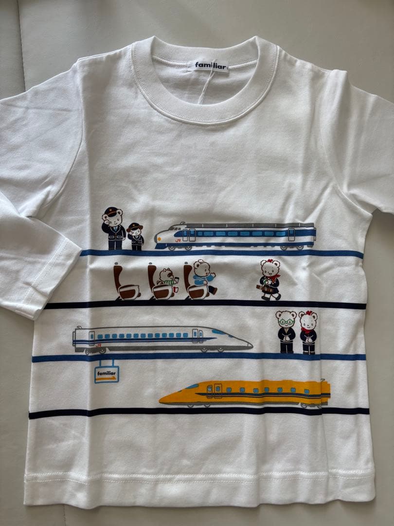 familiar 新幹線プリント Tシャツ