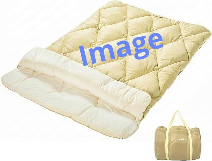 キャンプ寝袋 二人用　(分割可能)　クリームベージュ　新品未開封　専用収納袋付き