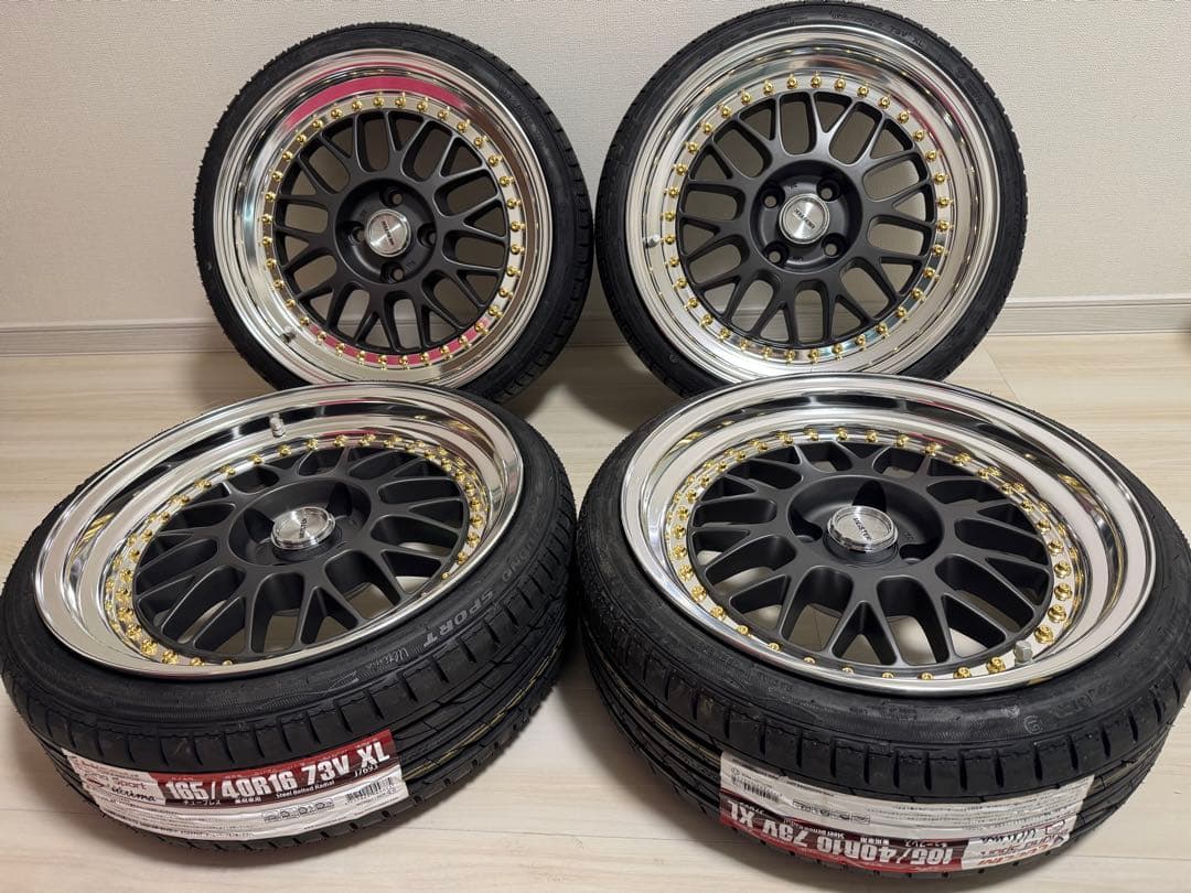 超美品 WORK MEISTER M1 新品タイヤ 深リム 16インチ アルミ