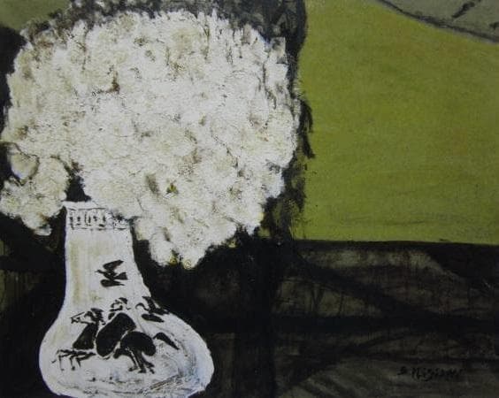 三岸節子、「白い花　ヴェロンにて」、厳選、希少画集・額装画、人気作品