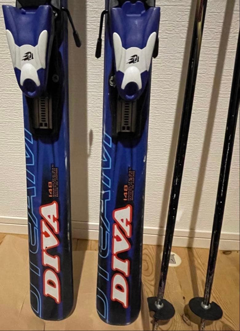 HART DIVA スキー板 148cm＋ストック 2点セット