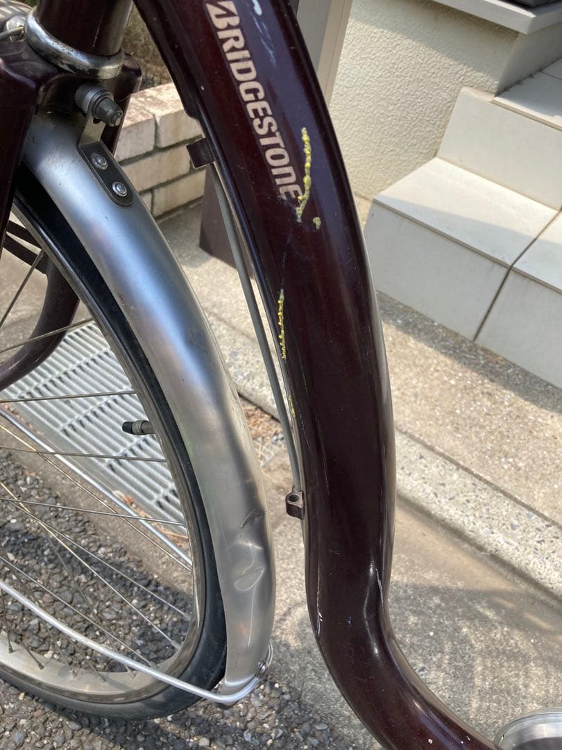 【26インチ】ブリヂストン自転車(レッドブラウン)