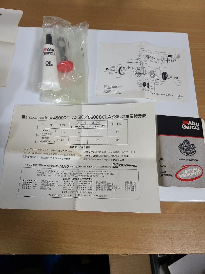 美品【abu】5500c　ブルーグレー