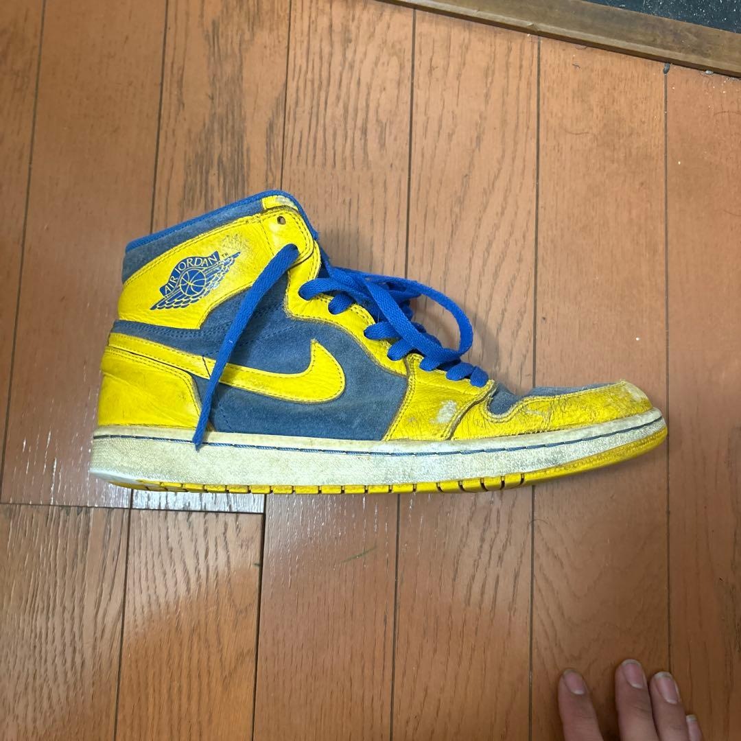 Nike Air Jordan 1 Retro 27.5cm イエロー/ブルー