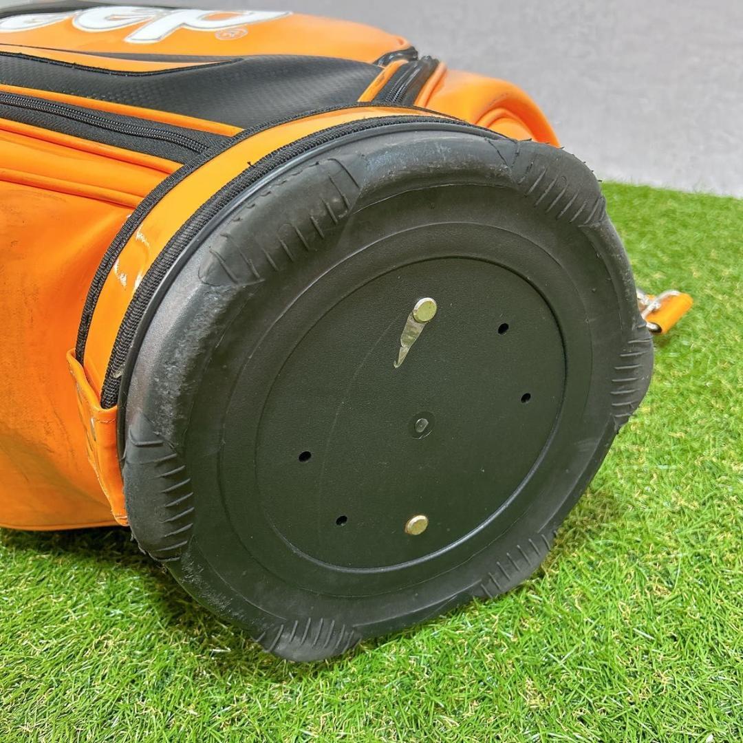 非売品 Jeep ジープ キャディバッグ エナメル オレンジ ゴルフ　車　自動車