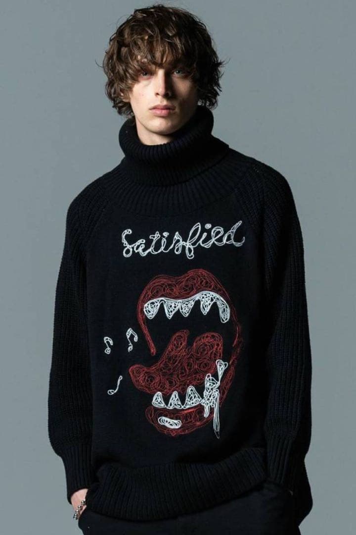 glamb グラム Lips and Song Turtle Knit ブラック