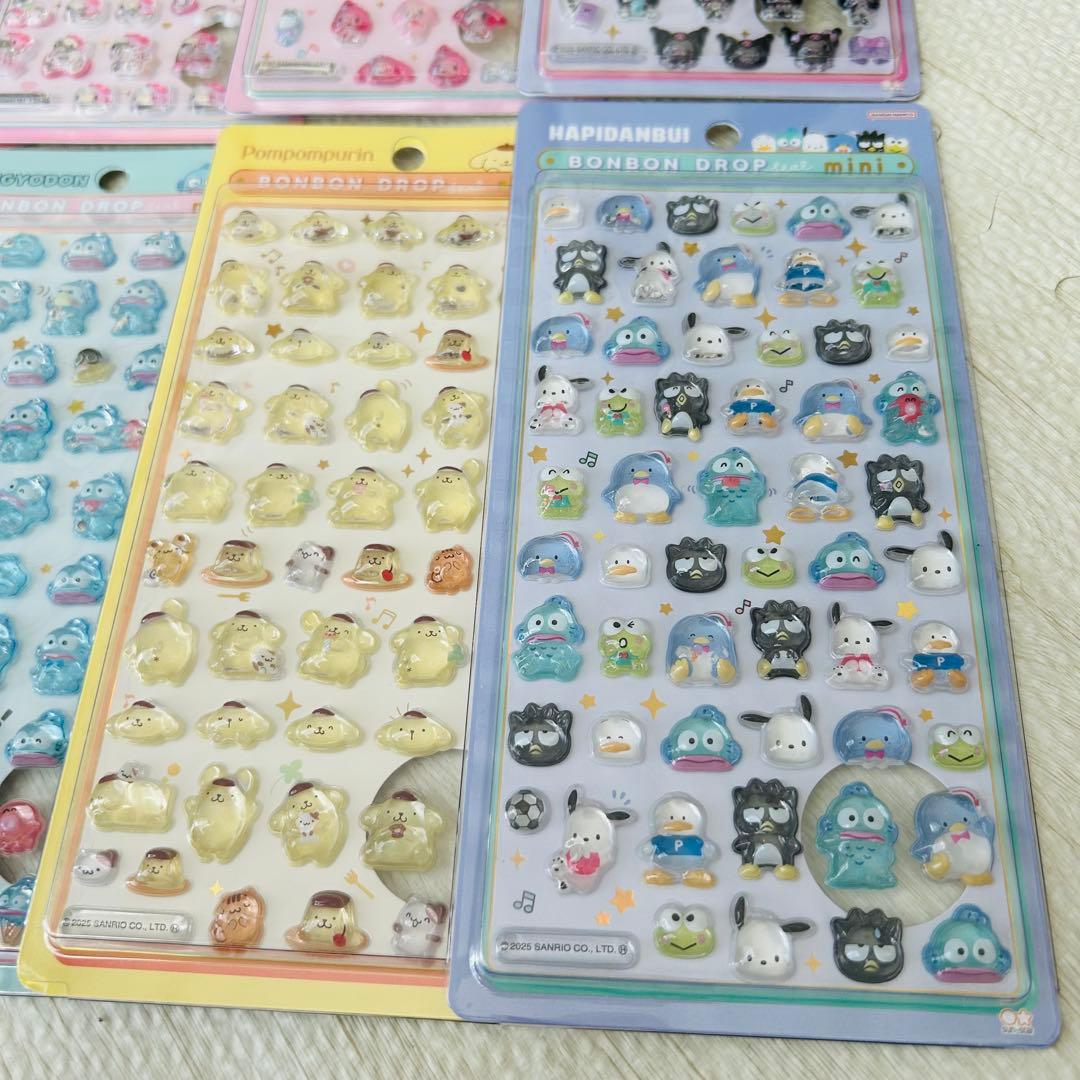 正規品‼️ サンリオ ボンボンドロップシールミニ 8種類 コンプリートセット