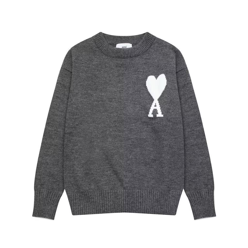 amiハートモチーフ グレー セーター 男女兼用