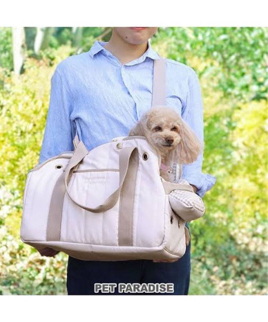 PET PARADISE 小型犬キャリーバッグ ベージュ M