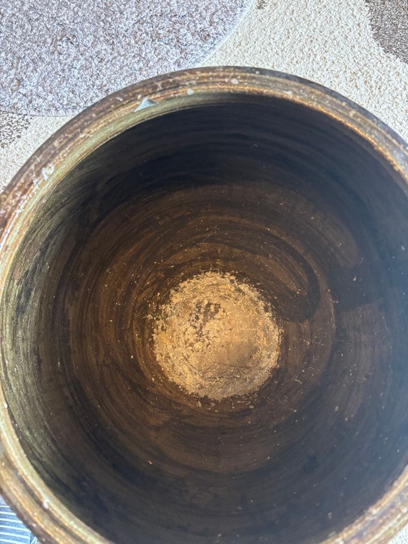 丹波焼　赤土部灰釉甕　大壺 時代物 骨董品アンティーク