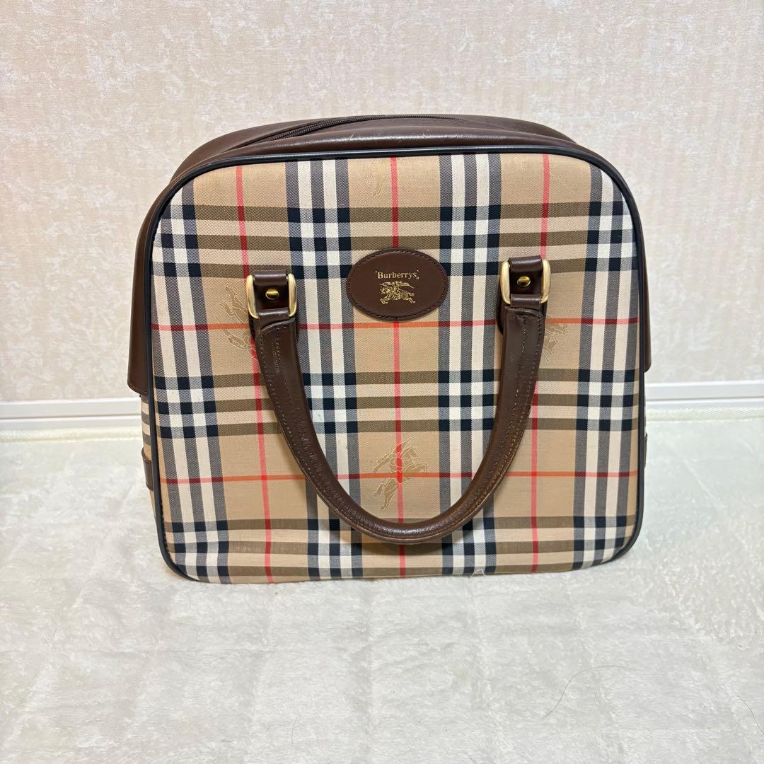 Burberry チェック柄 ボストンバッグ