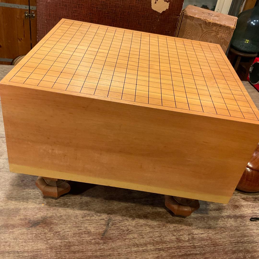 美品！囲碁セット【高級碁盤、碁石36号、特大碁笥】脚付 蛤 那智黒 碁盤 ヘソ付
