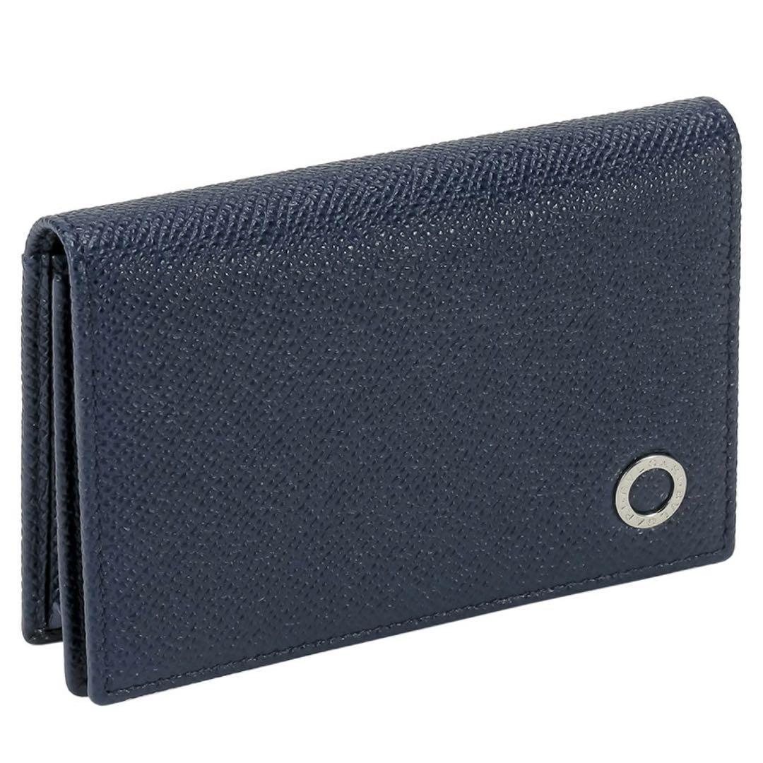 BVLGARI(ブルガリ) メンズ 名刺入れ 牛革 DENIM SAPPHIRE