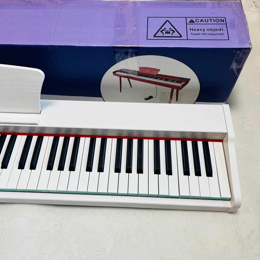 訳あり‼️新品未使用　⭐️ 電子ピアノ 88鍵盤 木製 ホワイトペダル付き スタンド