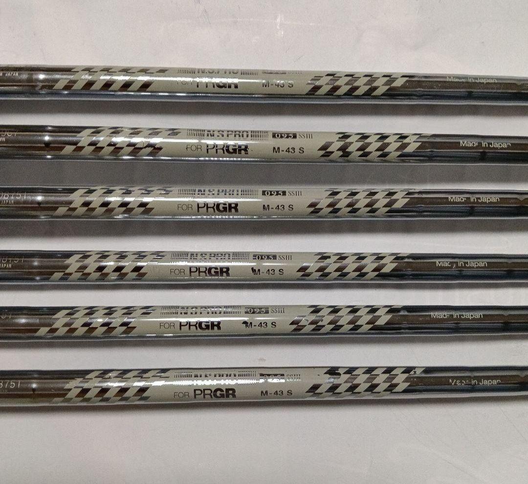 ■PRGR RS、チタンフェイス、アイアン【５〜P】6本セット、Мー４３、Ｓ