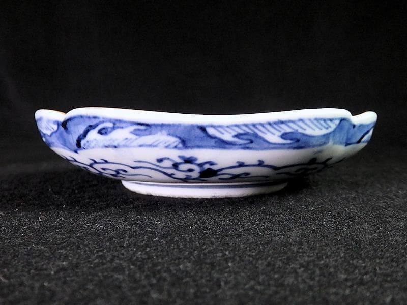 大聖寺伊万里　金襴手　毘沙門亀甲紋に松竹梅　四方角皿３枚　C775AS-fbbj