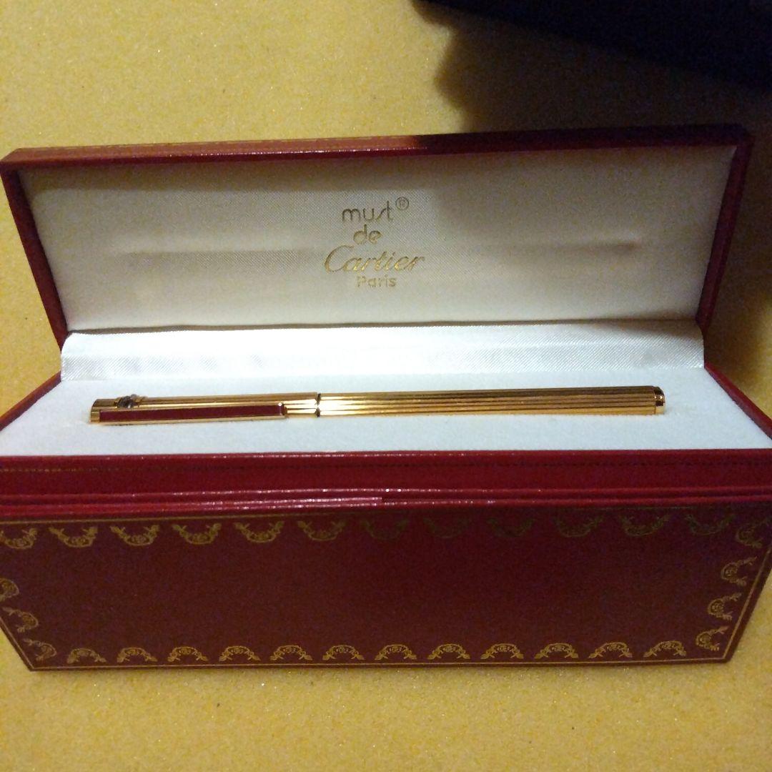 Cartier ゴールド ボールペン 専用ケース付き 永久保証カードあり