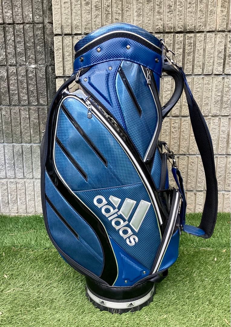戦*ン様 adidas アディダス市松模様キャディバッグ