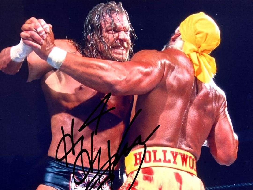 トリプルH直筆サイン入り超特大写真…Triple H…プロレスラー…
