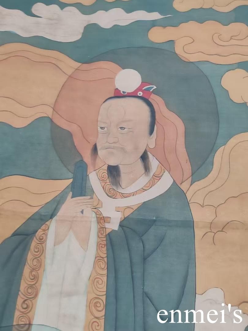 中国古美術・純手描き大六尺中堂神仙图・人物画・丁観鵬印款・書道・絹本・肉筆・珍品