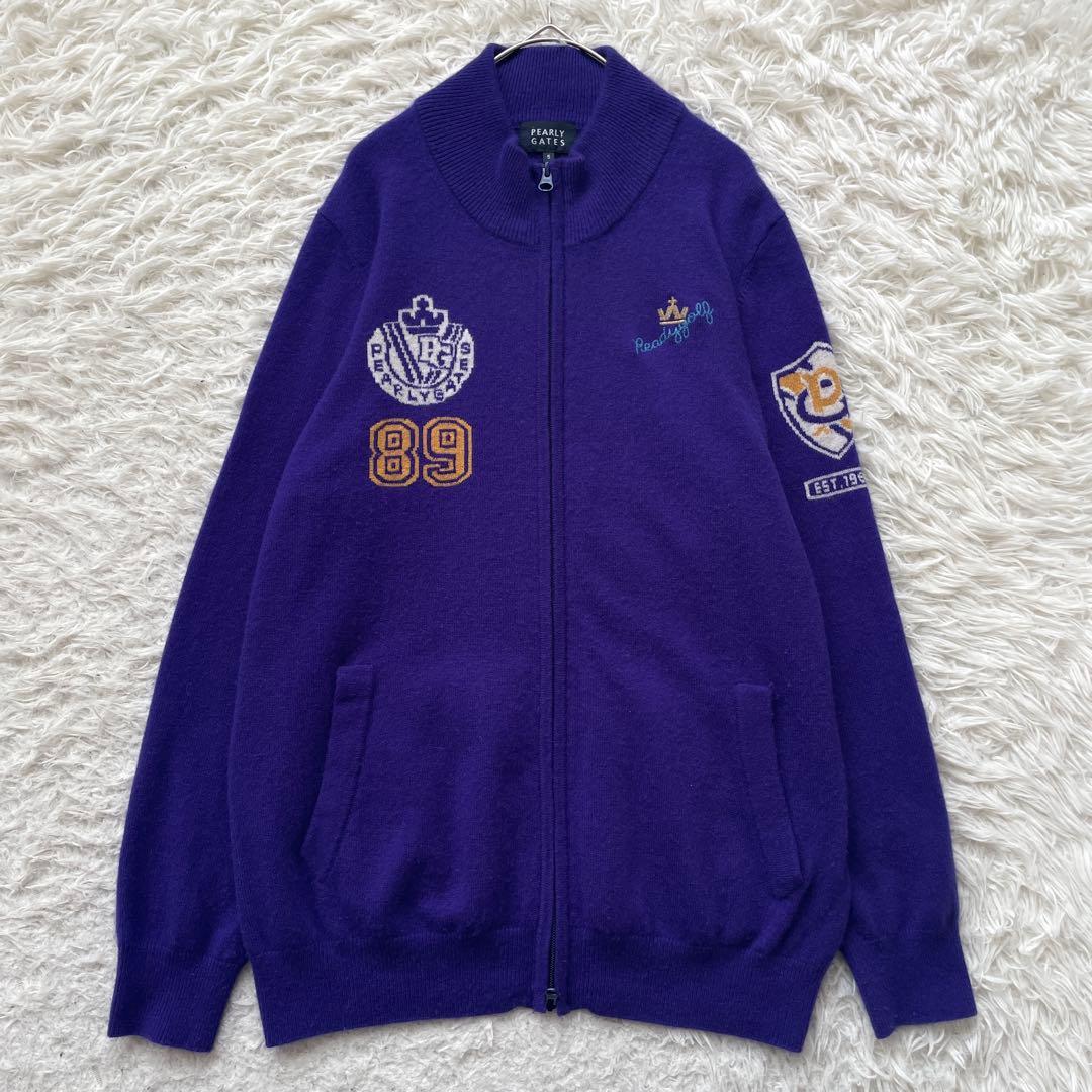 PEARLY GATES カシミヤ100% 長袖　刺繍　パーカー