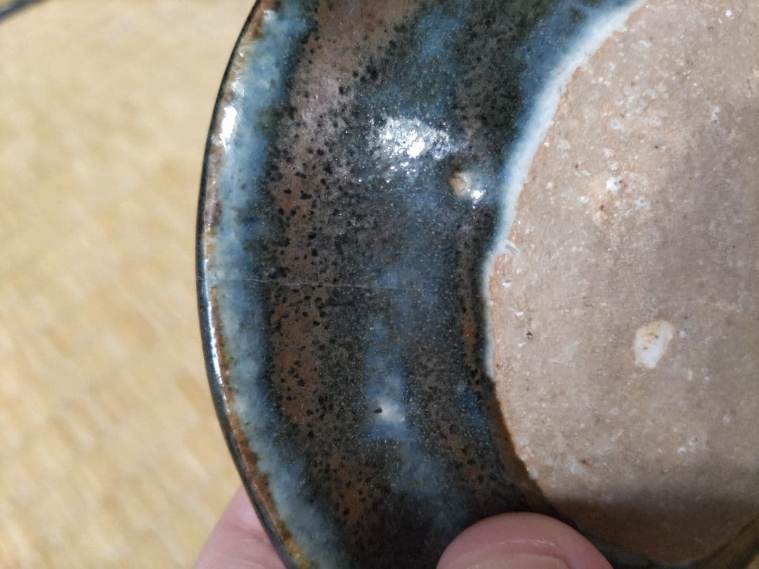 河井寛次郎 呉須 灰皿 民芸 珍品 日本ナショナルユニオン依頼品（UN銘）小物入