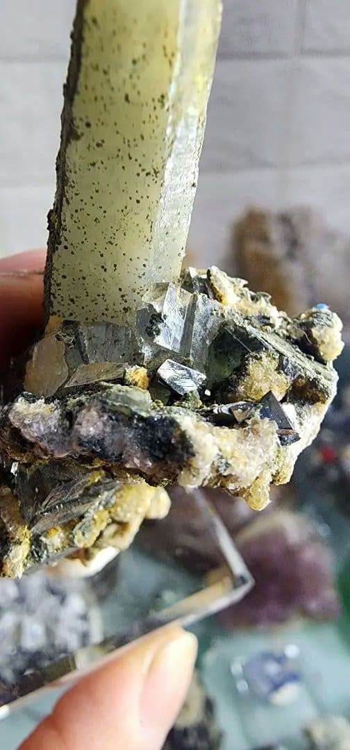 石英上の蛍石