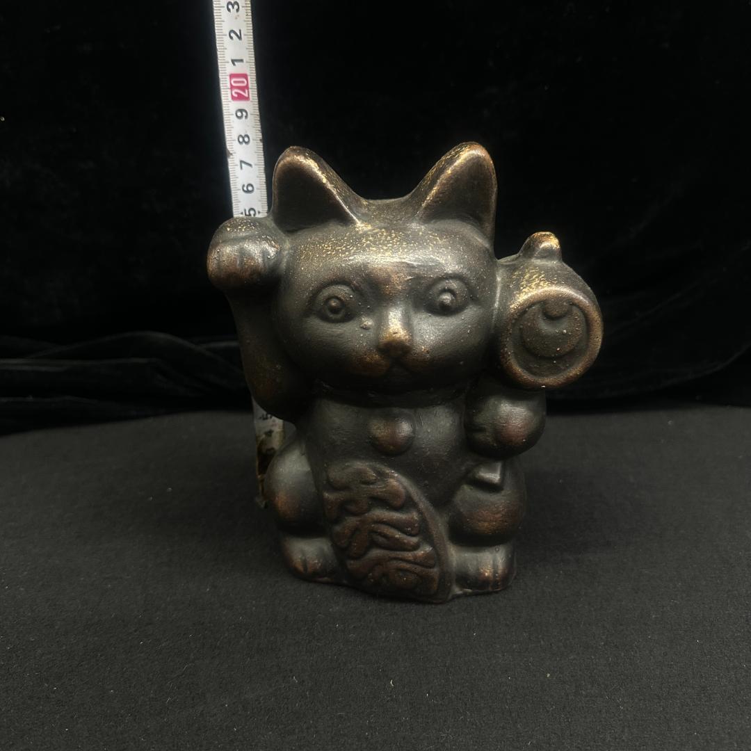 古備前　　 猫の置物　招き猫　縁起物 備前焼