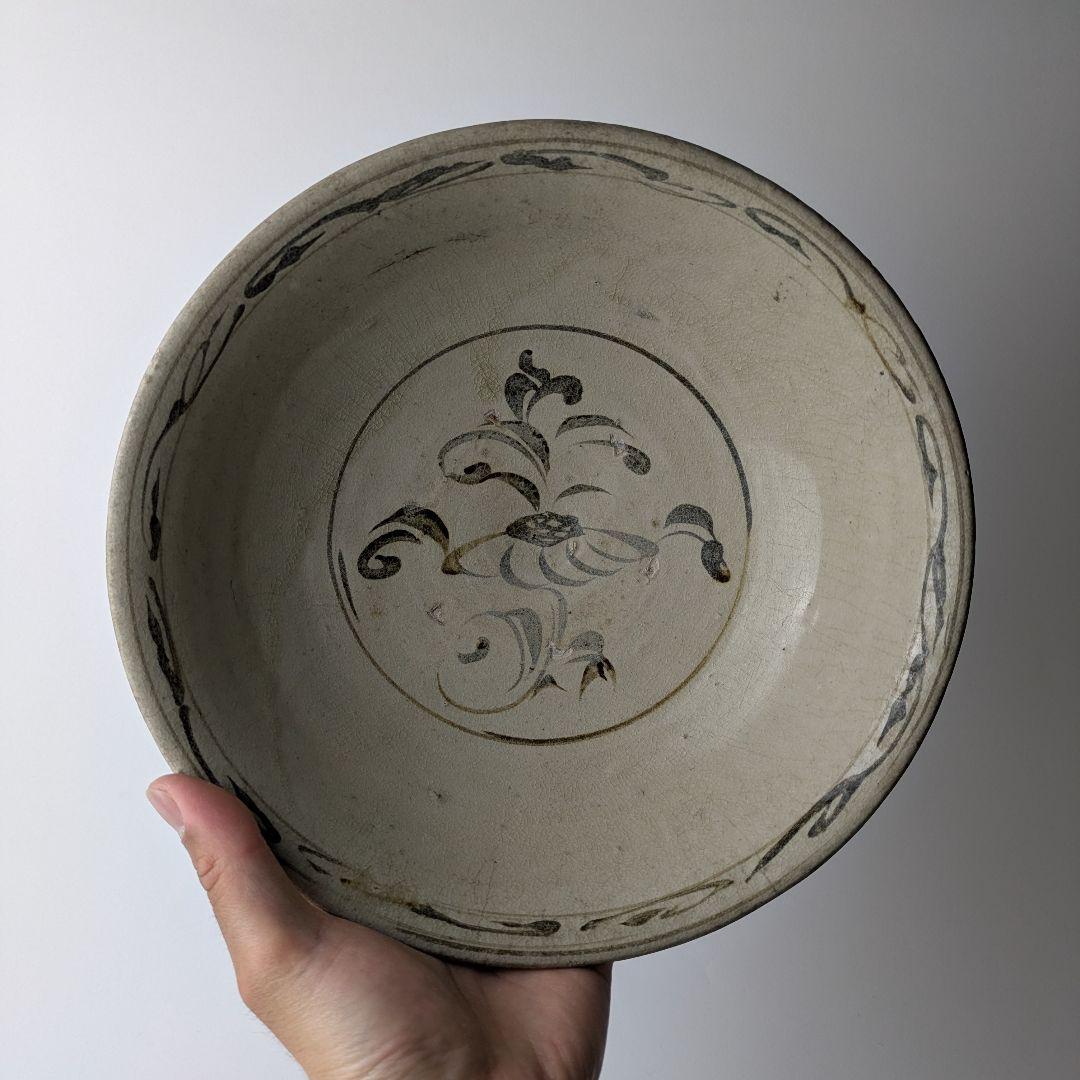 安南 鉄絵 草花文 鉢 ベトナム 宋胡録 古陶磁 骨董 古美術
