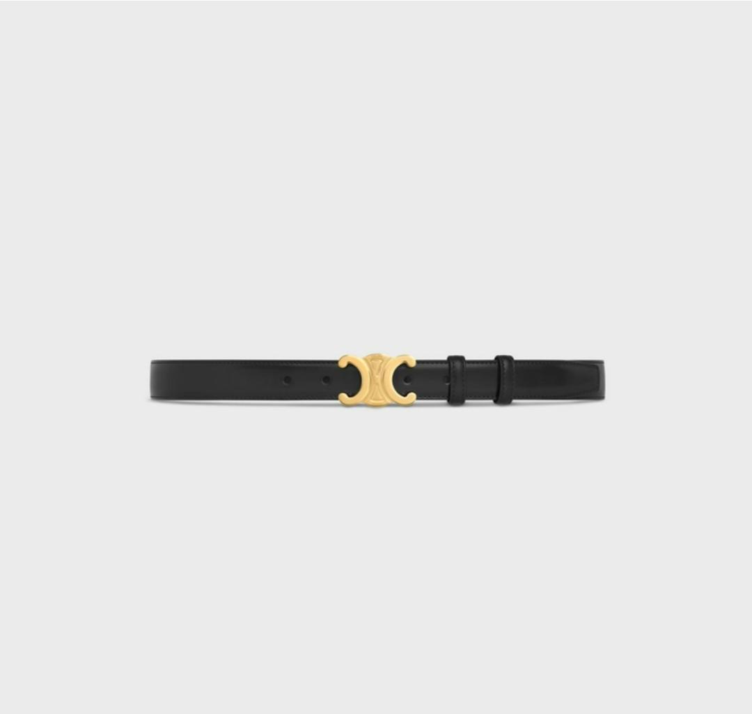 CELINE スモール 18MM トリオンフ ベルト ブラック トリヨンレザー