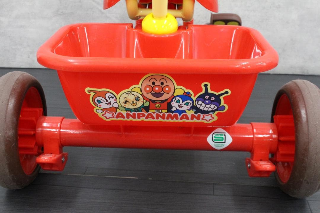 ▲ジョイパレット おでかけ三輪車 おしゃべりアンパンマン SP 押し棒付き