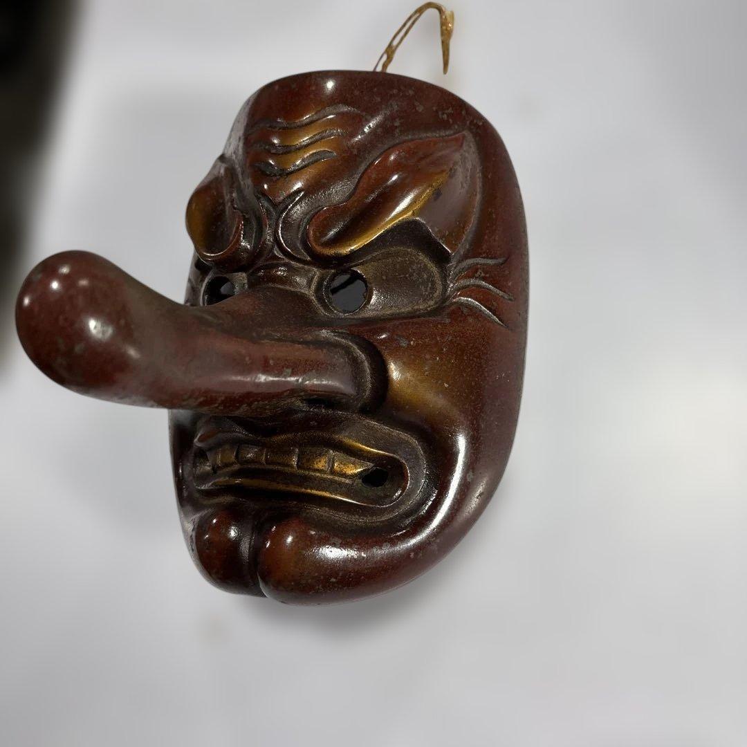 天狗 お面 鉄製 天狗面 縁起物 魔除 てんぐ