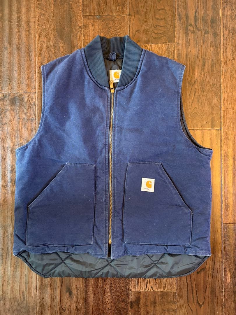 た*や様 カーハート Carhartt ネイビーブルーベスト 腰ゴム